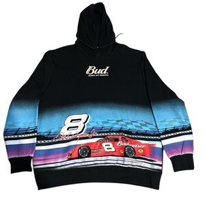 NASCAR Dale Earnhardt Jr #8 Budweiser Hoodie XL Black Pullover Racing NWT